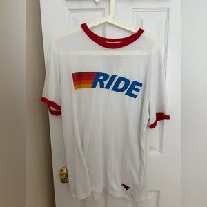 Aviator Nation White RIDE T-Shirt